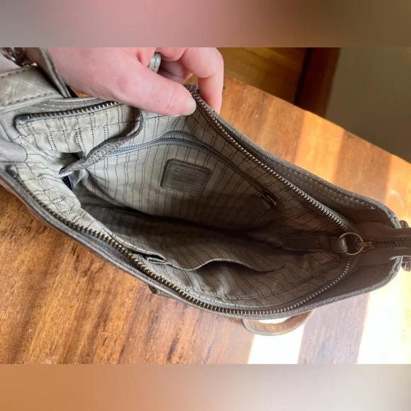 Frye Gray Leather Over the Shoulder bag - Picture 5 of 7